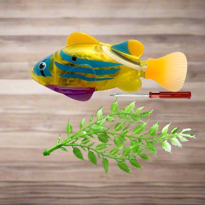 Jouet Interactif Chat  - CatchyFish™ - Jaune Poussin