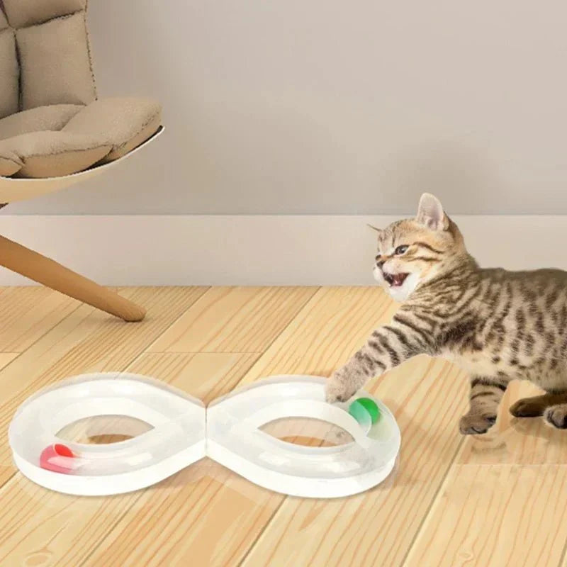 Jouets Interactifs Pour Chat - HouseholdTurntableTunnel™ - Blanc