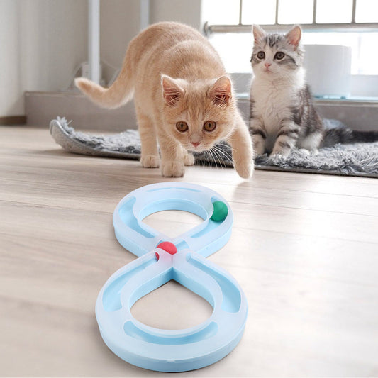 Jouets Interactifs Pour Chat - HouseholdTurntableTunnel™ - Bleu