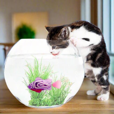 Jouet Interactif Chat  - CatchyFish™ - Rose Balais