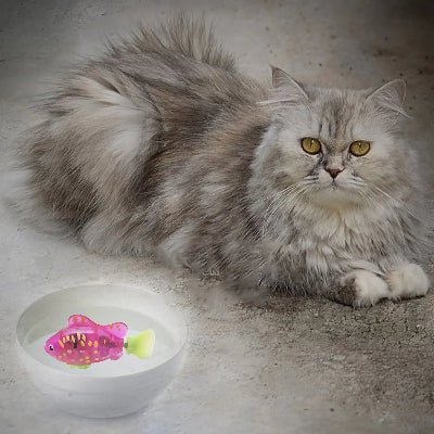Jouet Interactif Chat  - CatchyFish™ - Rose Bonbon