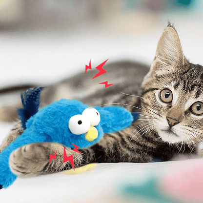 Jouets Interactifs Pour Chat - ChirpingFlappingBird™ - Bleu
