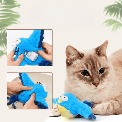 Jouets Interactifs Pour Chat - ChirpingFlappingBird™ - Bleu