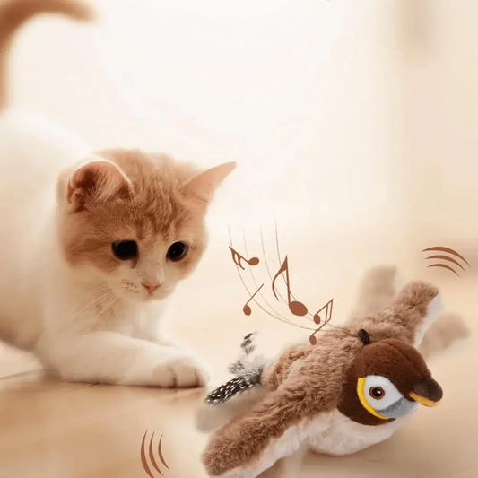 Jouets Interactifs Pour Chat - ChirpingFlappingBird™ - Marron