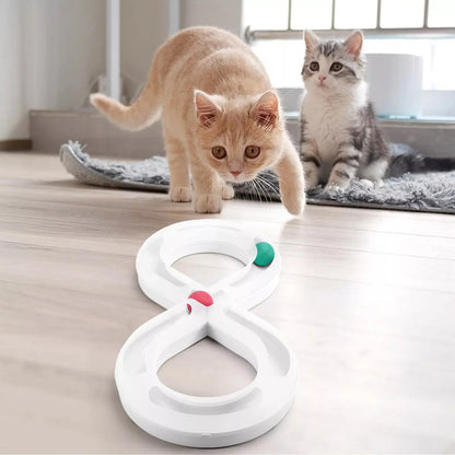 Jouets Interactifs Pour Chat - HouseholdTurntableTunnel™ - Blanc