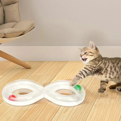 Jouets Interactifs Pour Chat - HouseholdTurntableTunnel™ - Blanc