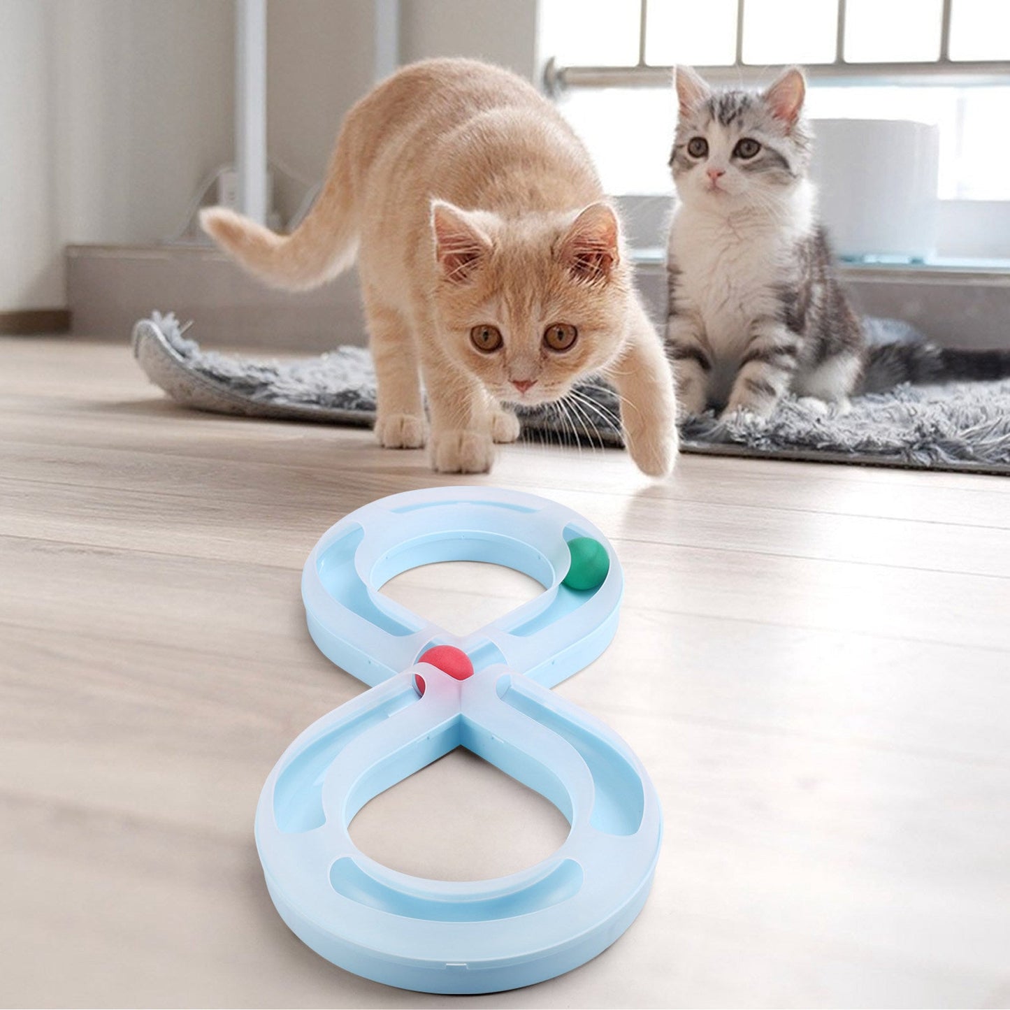 Jouets Interactifs Pour Chat - HouseholdTurntableTunnel™ - Bleu