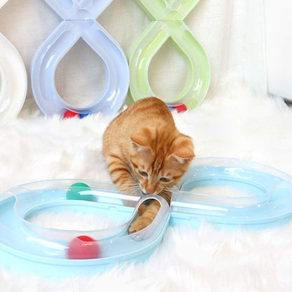 Jouets Interactifs Pour Chat - HouseholdTurntableTunnel™ - Bleu